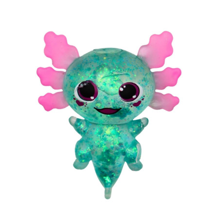 Lot de 3 Axolotls Pailletés Antistress Gel 10 cm – Jouet Sensoriel Squishy Extensible, Anti-Stress , 3 Coloris, Kawaï Fidget Toy