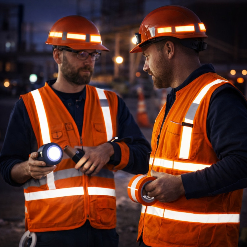 Lot de 2 Rubans Adhésifs Fluorescents & Réfléchissants GEKO – Haute Visibilité Vélo, Moto, Casque
