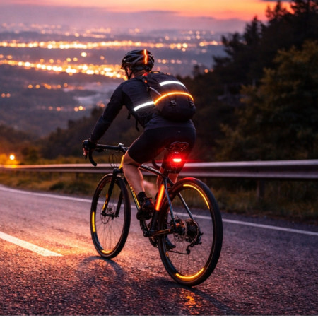 Lot de 2 Rubans Adhésifs Fluorescents & Réfléchissants GEKO – Haute Visibilité Vélo, Moto, Casque