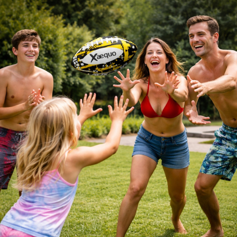 Ballon de Foot Américain Taille 9 en Néoprène Soft – Résistant à l’Eau, Idéal Plage, Piscine et Jardin