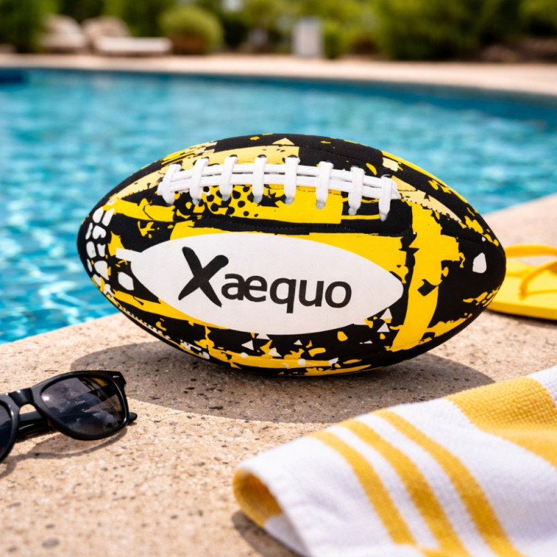 Ballon de Foot Américain Taille 9 en Néoprène Soft – Résistant à l’Eau, Idéal Plage, Piscine et Jardin