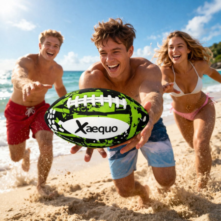 Ballon de Foot Américain Taille 9 en Néoprène Soft – Résistant à l’Eau, Idéal Plage, Piscine et Jardin