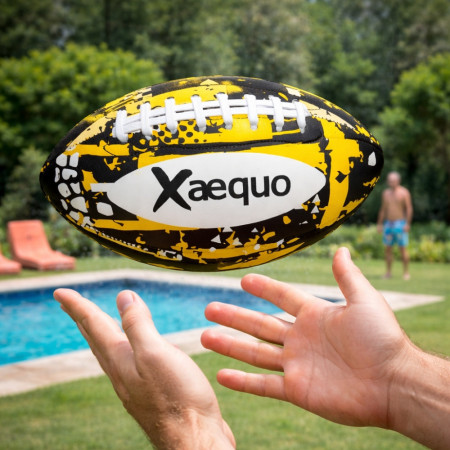 Ballon de Foot Américain Taille 9 en Néoprène Soft – Résistant à l’Eau, Idéal Plage, Piscine et Jardin