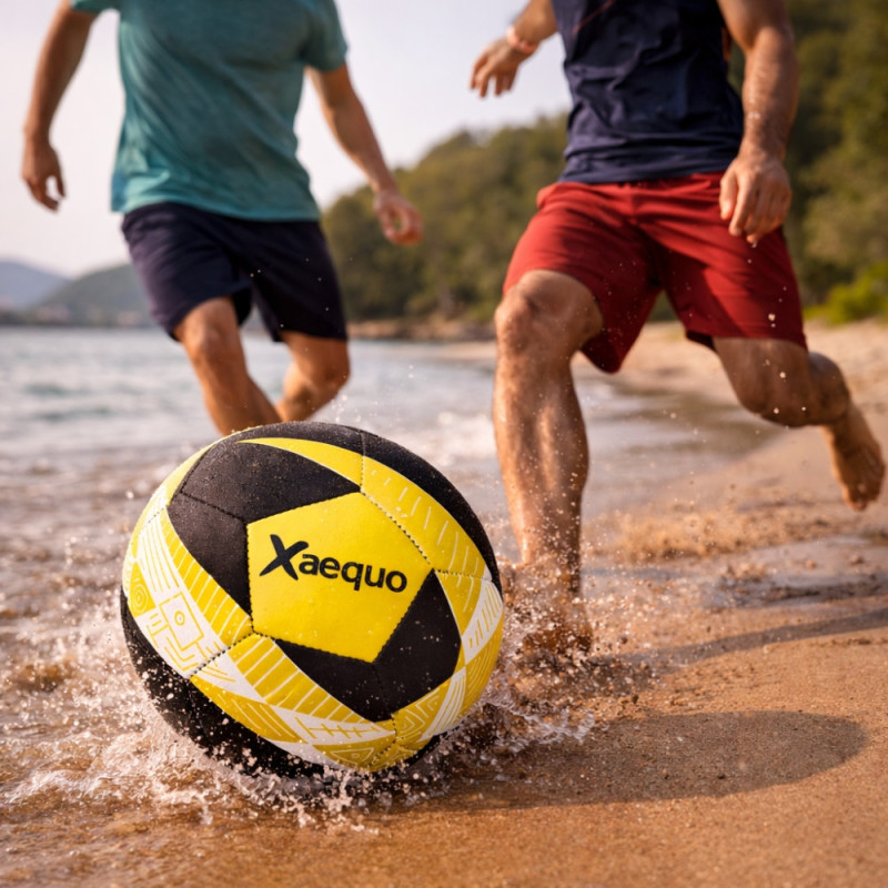 Ballon de Football Taille 5 en Néoprène Soft – Idéal Plage & Jardin, Résistant à l’Eau, Confort de Jeu Optimal