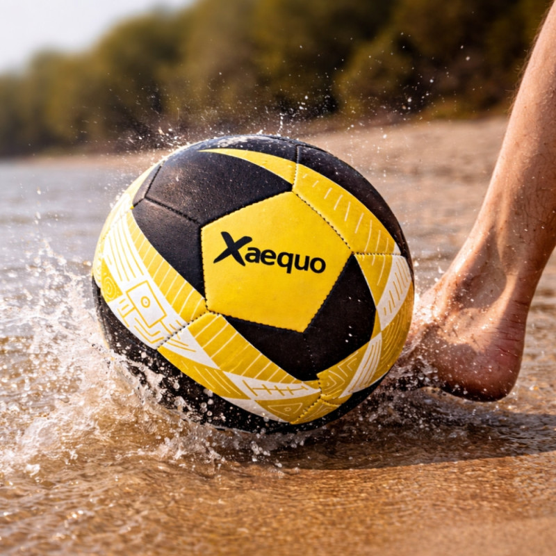 Ballon de Football Taille 5 en Néoprène Soft – Idéal Plage & Jardin, Résistant à l’Eau, Confort de Jeu Optimal