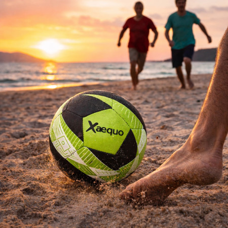 Ballon de Football Taille 5 en Néoprène Soft – Idéal Plage & Jardin, Résistant à l’Eau, Confort de Jeu Optimal