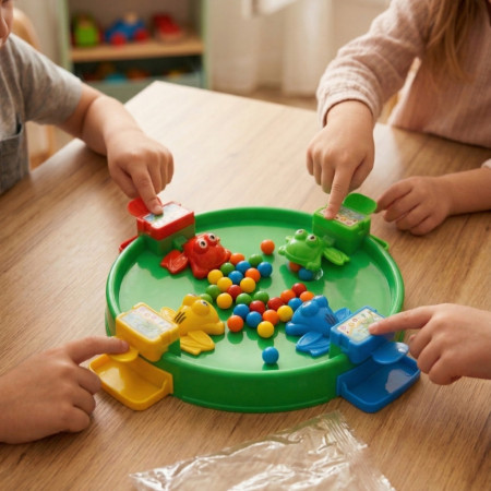Jeu de Société Grenouille Mange Tout avec Billes 31cm  – Jeu Familial Fun pour Enfants