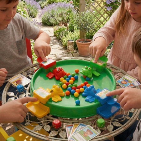 Jeu de Société Grenouille Mange Tout avec Billes 31cm  – Jeu Familial Fun pour Enfants