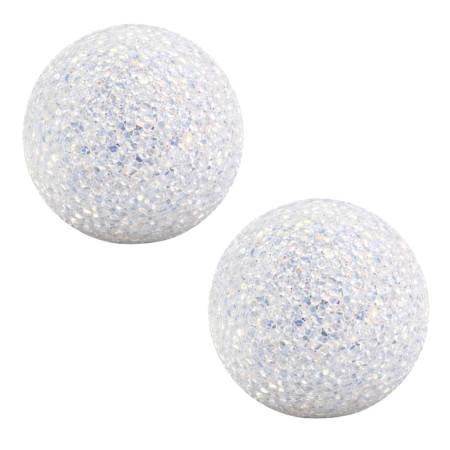 Lot de 2 Boules Lumineuses LED 8 cm Effet Cristal avec Changement de Couleurs Automatique – Veilleuses Décoratives pour Chambre