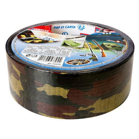 Adhésif Américain Toilé GEKO 50mm x 25M Camo Jungle – Ruban Tissu Résistant à l’Eau pour Applications Multiples