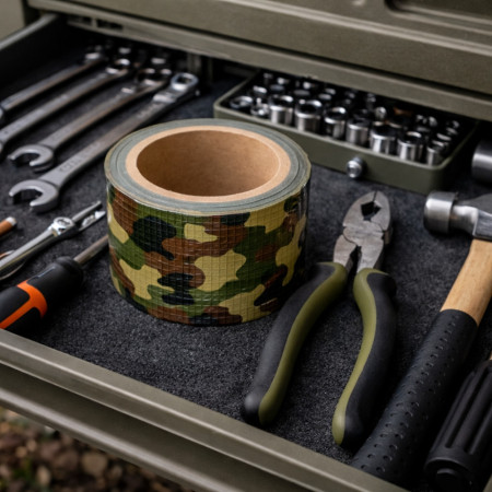 Adhésif Américain Toilé GEKO 50mm x 25M Camo Jungle – Ruban Tissu Résistant à l’Eau pour Applications Multiples