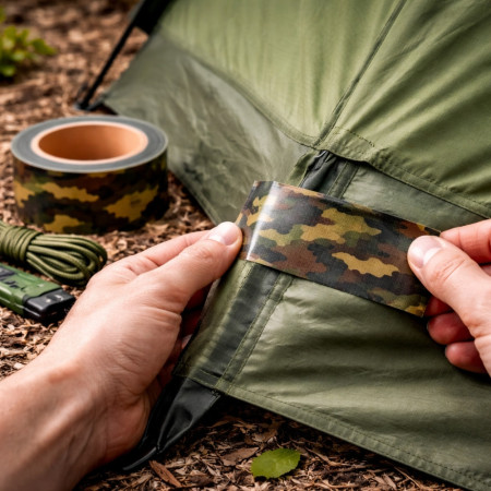 Adhésif Américain Toilé GEKO 50mm x 25M Camo Jungle – Ruban Tissu Résistant à l’Eau pour Applications Multiples