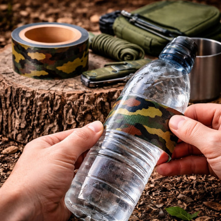 Adhésif Américain Toilé GEKO 50mm x 25M Camo Jungle – Ruban Tissu Résistant à l’Eau pour Applications Multiples