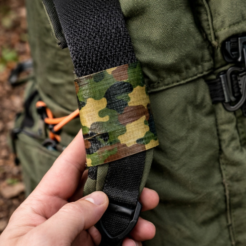 Adhésif Américain Toilé GEKO 50mm x 25M Camo Jungle – Ruban Tissu Résistant à l’Eau pour Applications Multiples
