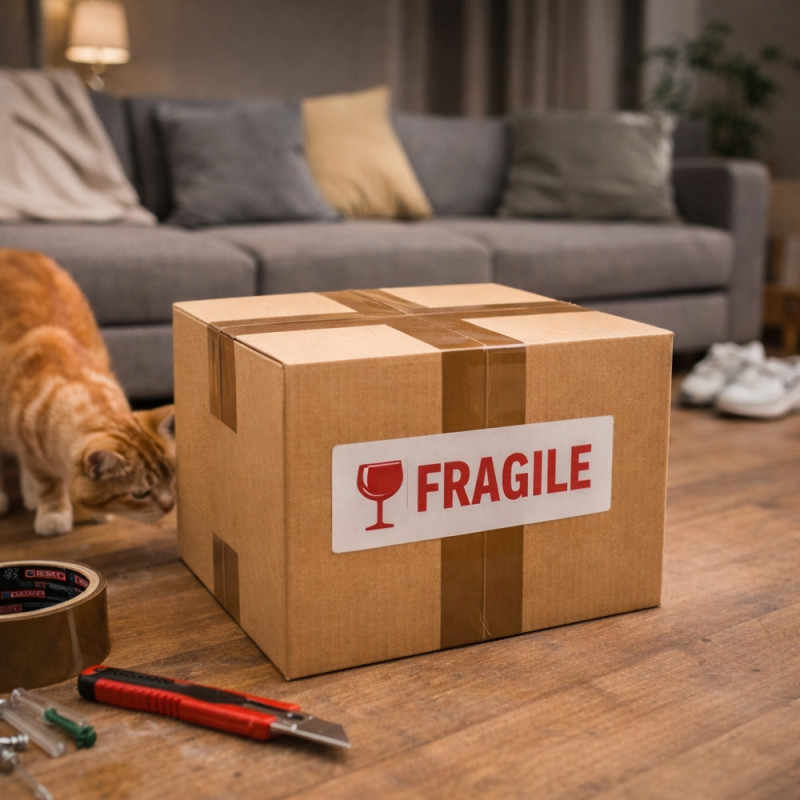 Lot de 2 Rubans Adhésifs d’Emballage GEKO 50 mm x 66 m Marron Havane – Standard Résistant pour Cartons et Colis