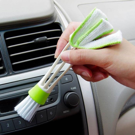Double Brosse de Nettoyage pour Ventilations, Stores, Claviers, etc.	
