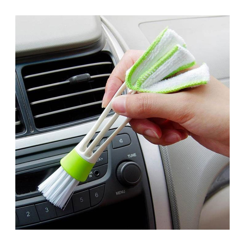 Double Brosse de Nettoyage pour Ventilations, Stores, Claviers, etc.	