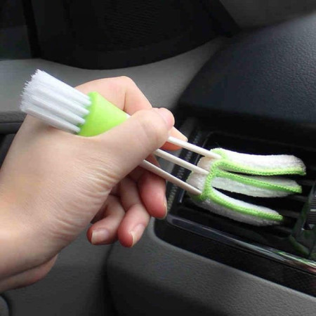 Double Brosse de Nettoyage pour Ventilations, Stores, Claviers, etc.	