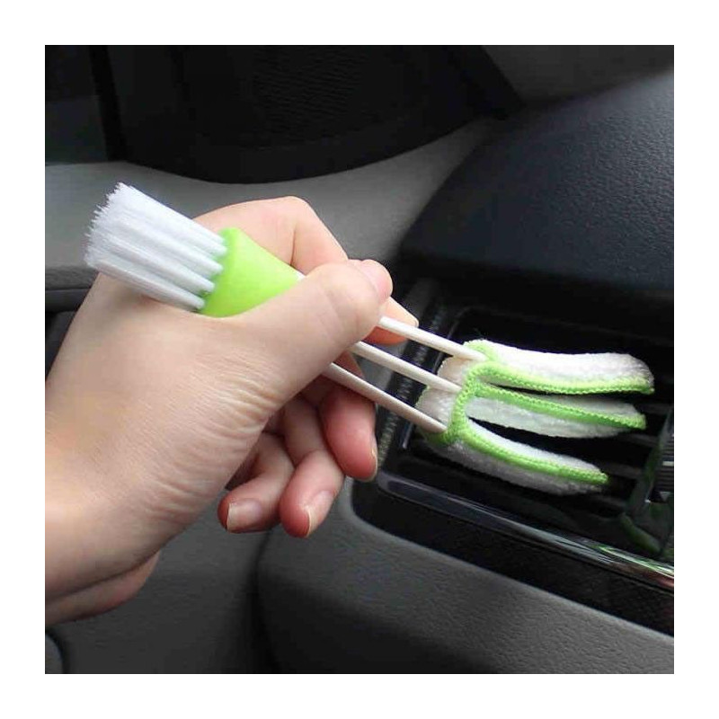Double Brosse de Nettoyage pour Ventilations, Stores, Claviers, etc.	