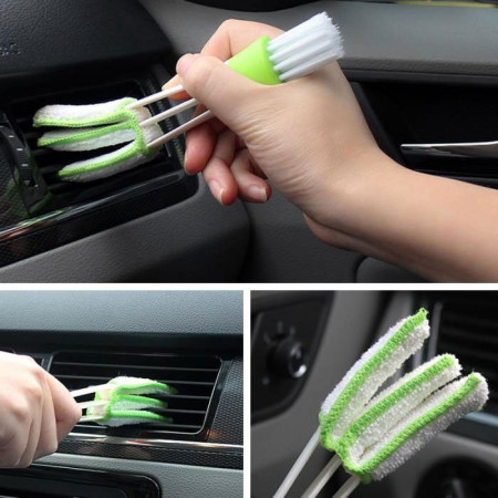 Double Brosse de Nettoyage pour Ventilations, Stores, Claviers, etc.	