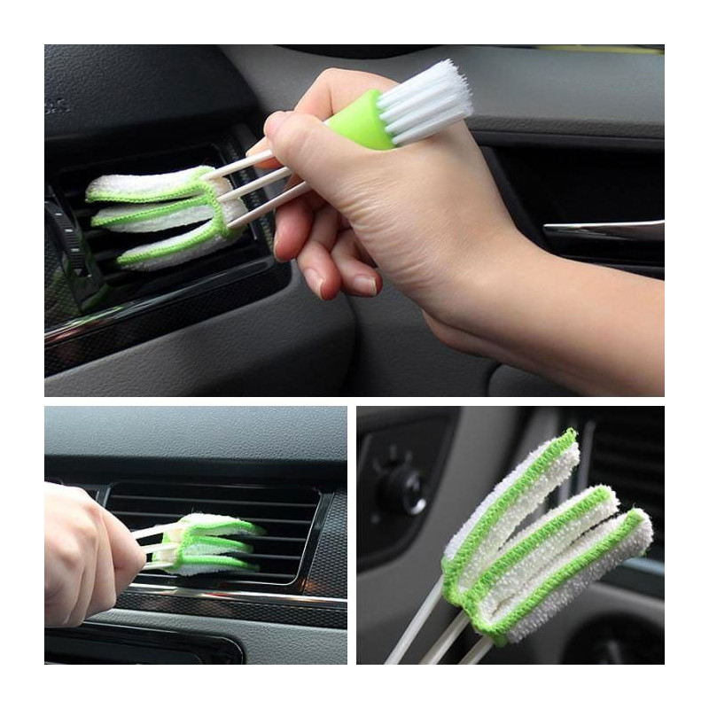 Double Brosse de Nettoyage pour Ventilations, Stores, Claviers, etc.	
