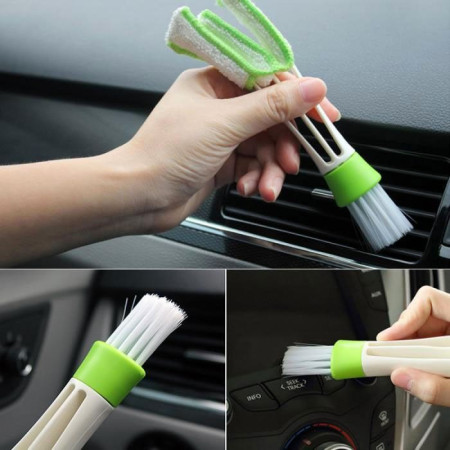Double Brosse de Nettoyage pour Ventilations, Stores, Claviers, etc.	
