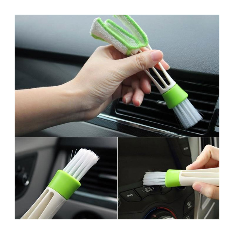 Double Brosse de Nettoyage pour Ventilations, Stores, Claviers, etc.	