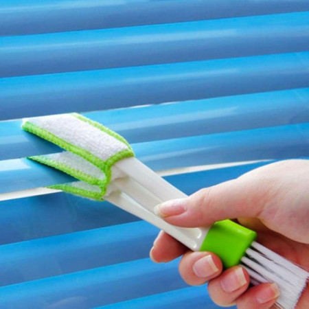 Double Brosse de Nettoyage pour Ventilations, Stores, Claviers, etc.	