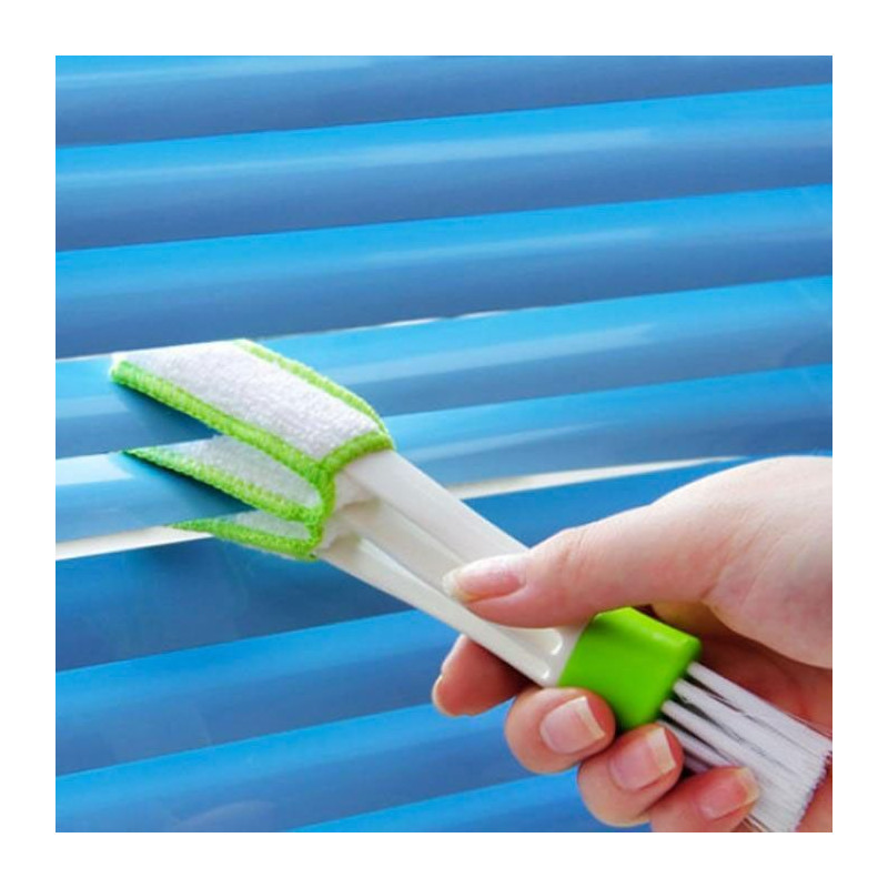 Double Brosse de Nettoyage pour Ventilations, Stores, Claviers, etc.	