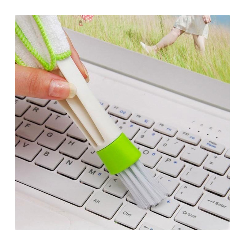 Double Brosse de Nettoyage pour Ventilations, Stores, Claviers, etc.	