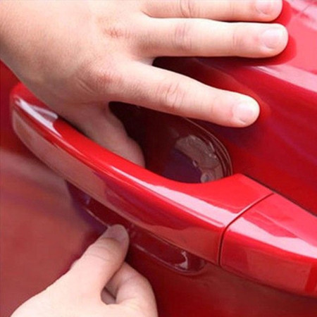 Lot de 4 Protecteurs Adhésifs Transparent pour Poignée de Porte de Voiture