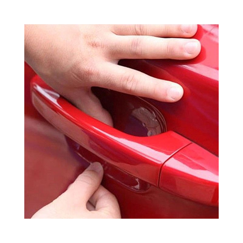 Lot de 4 Protecteurs Adhésifs Transparent pour Poignée de Porte de Voiture
