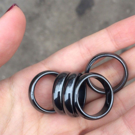 Bague Minceur Unisexe Hématite Magnétique Effet Minceur