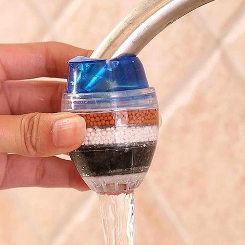 Filtre Purificateur d’Eau du Robinet à 4 Niveaux au Charbon Actif