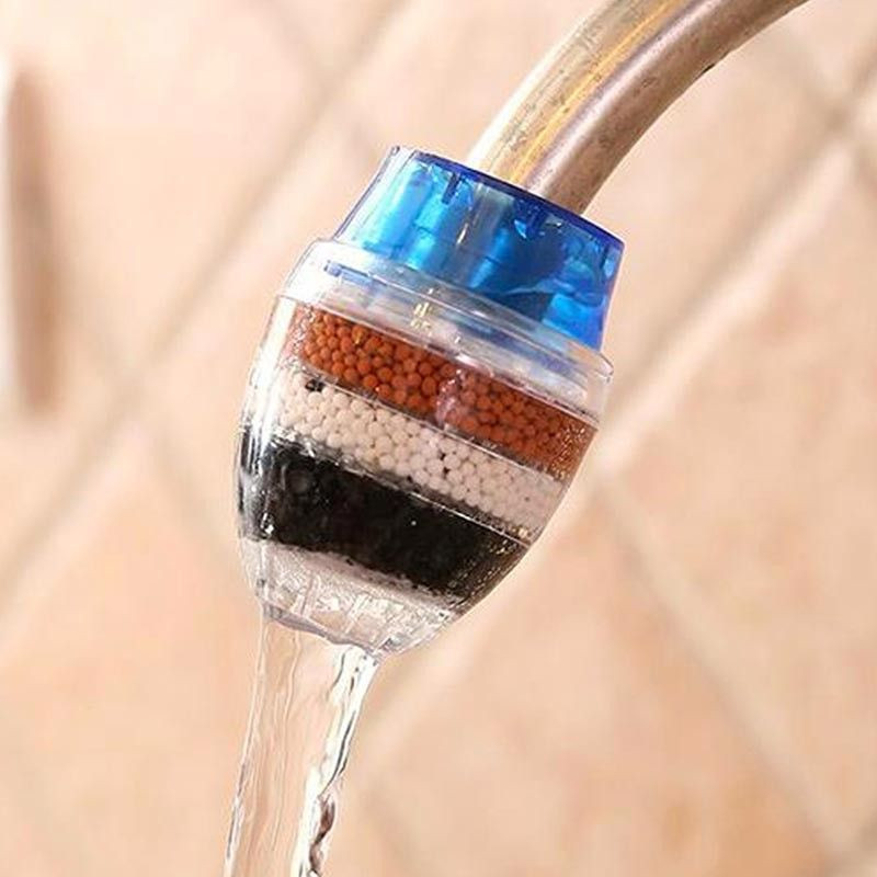 Filtre Purificateur d’Eau du Robinet à 4 Niveaux au Charbon Actif