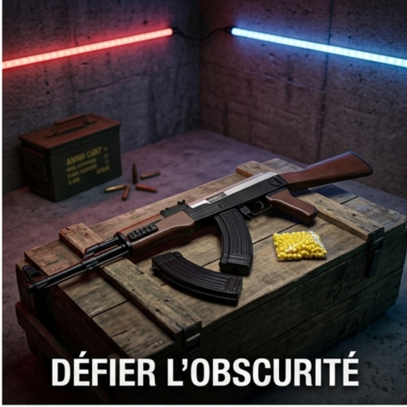 Réplique ludique de fusil à billes 83 cm avec finition effet bois et métal réaliste, puissance 0,33 joule, tir coup par coup