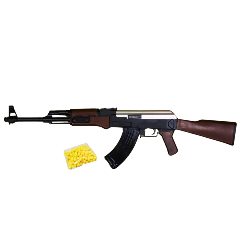 Réplique ludique de fusil à billes 83 cm avec finition effet bois et métal réaliste, puissance 0,33 joule, tir coup par coup