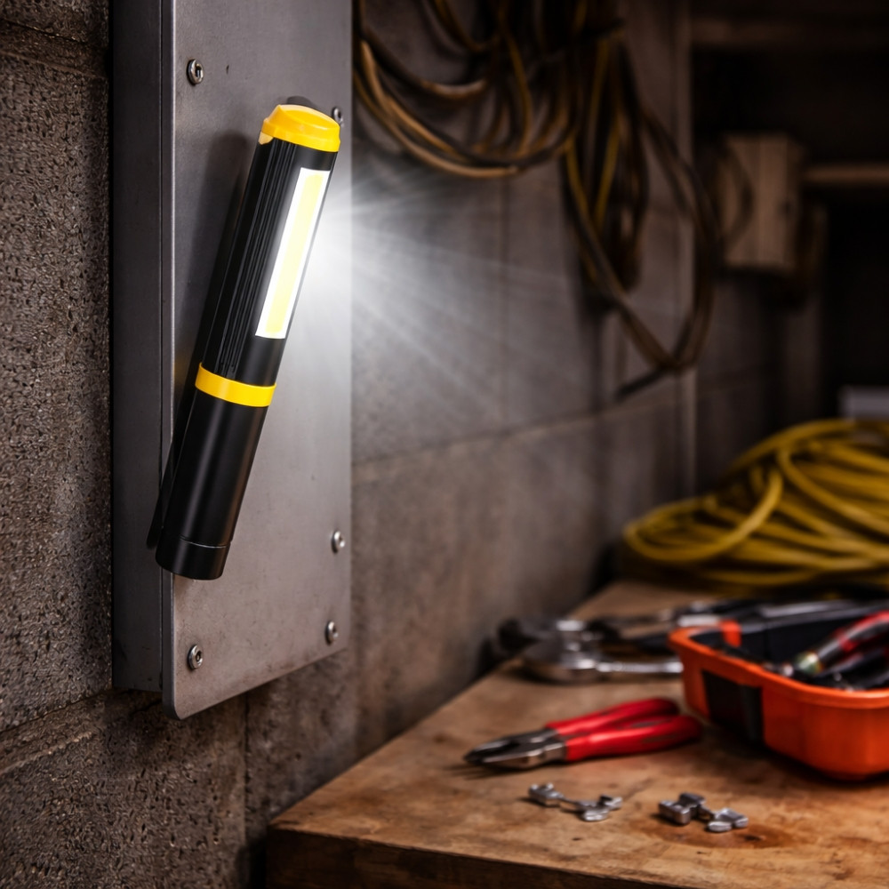 Lampe Crayon LED Magnétique avec Clip – Lampe Stylo Compacte pour Inspection, Atelier et Bricolage, Couleur Aléatoire