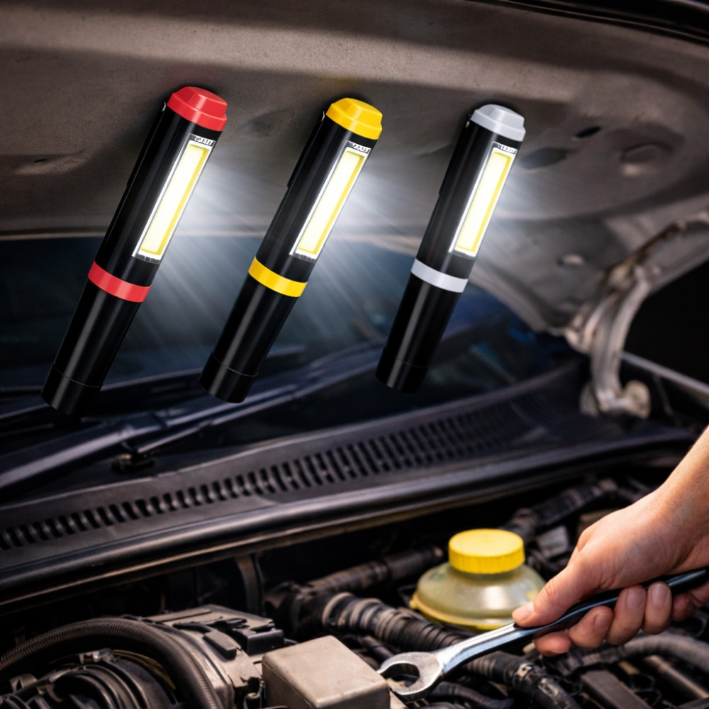 Lampe Crayon LED Magnétique avec Clip – Lampe Stylo Compacte pour Inspection, Atelier et Bricolage, Couleur Aléatoire