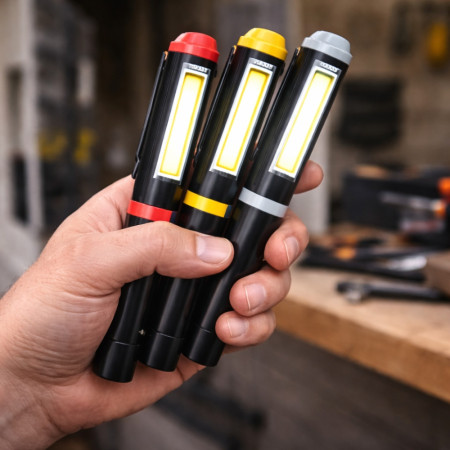 Lampe Crayon LED Magnétique avec Clip – Lampe Stylo Compacte pour Inspection, Atelier et Bricolage, Couleur Aléatoire