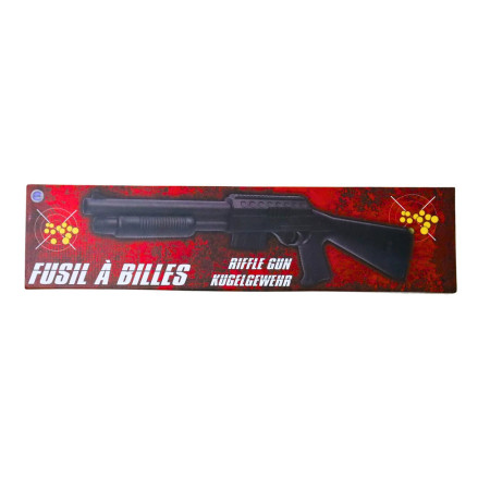 Fusil à pompe à billes 75 cm – Réplique ludique design, tir coup par coup, puissance 0,44 joules, avec 18 billes incluses