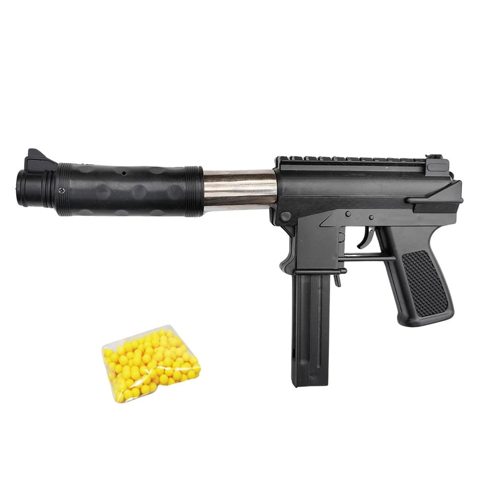 Réplique Airsoft Fusil à billes 27 cm avec munitions incluses – Puissance 0.09 joules, tir coup par coup, 18 billes fournies