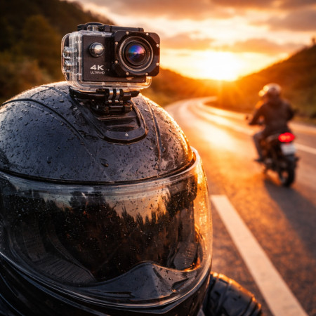 Caméra Sport 4K 30FPS WiFi Grand Angle 170° avec Stabilisation – Caméra 16MP Étanche 30 m Accessoires Sport et Aventure