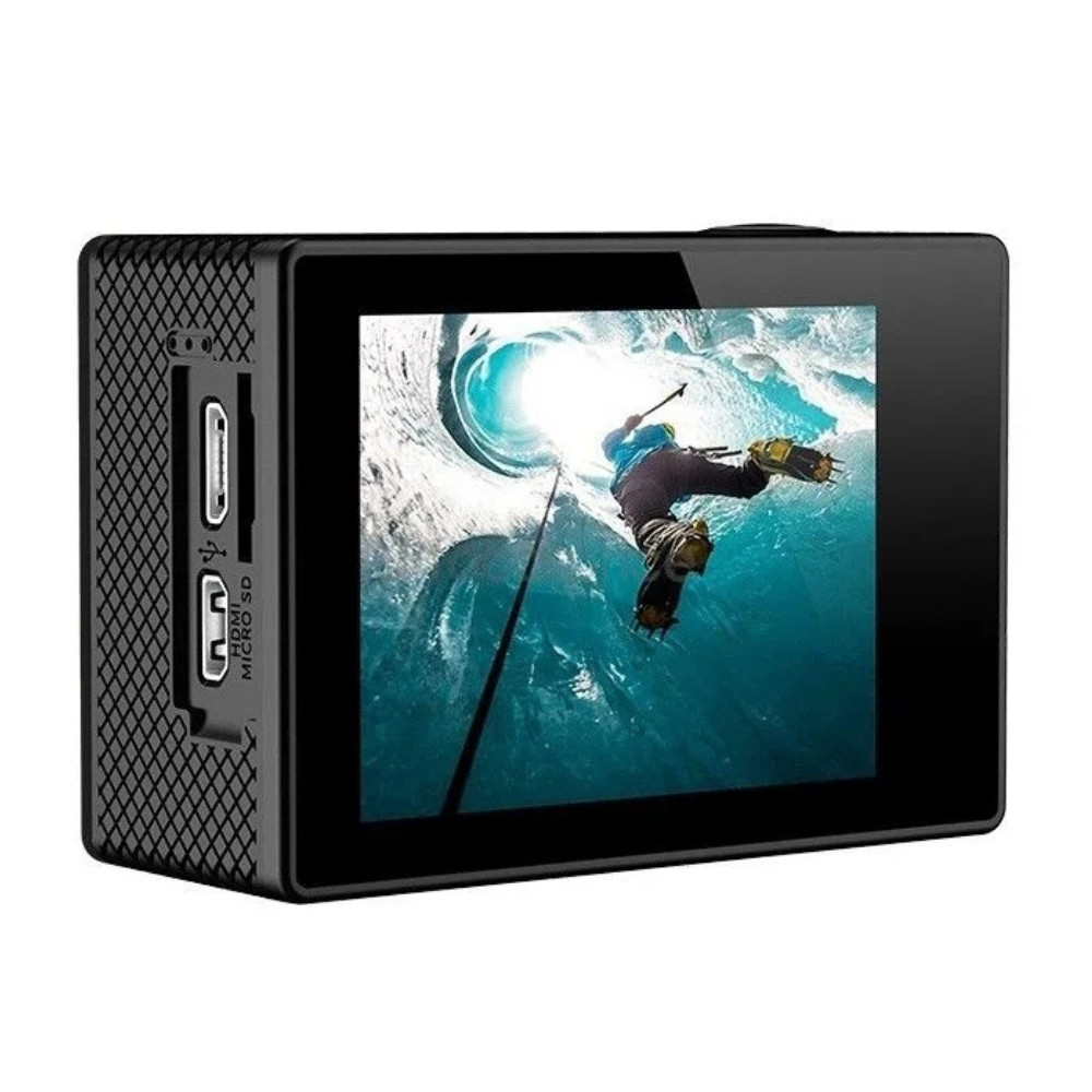 Caméra Sport 4K 30FPS WiFi Grand Angle 170° avec Stabilisation – Caméra 16MP Étanche 30 m Accessoires Sport et Aventure