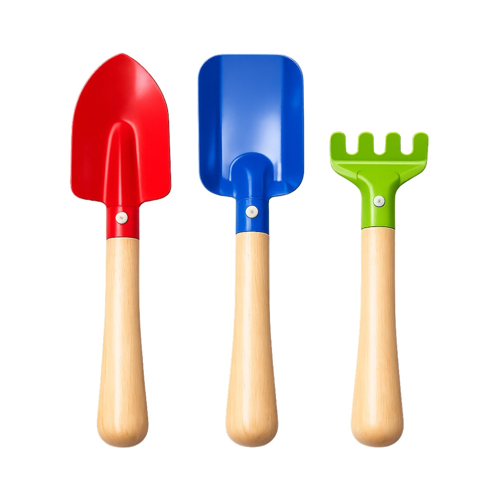 MINIGARDEN - Set de 3 Outils de Jardin Mini en Métal Colorés – Kit de Jardinage pour Enfant