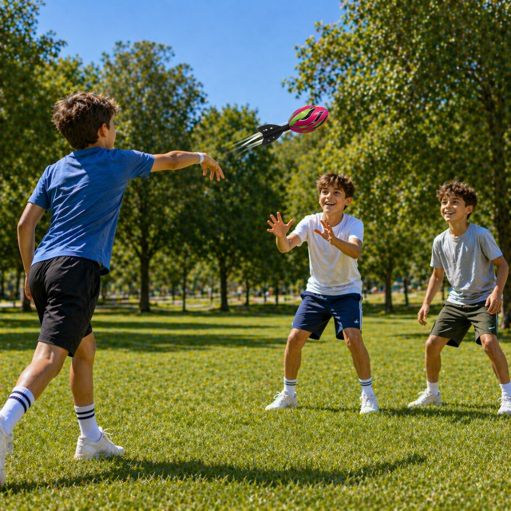 SOFTMISS28 - Jeu de Lancer Missile en Mousse Souple 28 cm à Lancer Couleur Aléatoire – Jouet d’Extérieur pour Plage