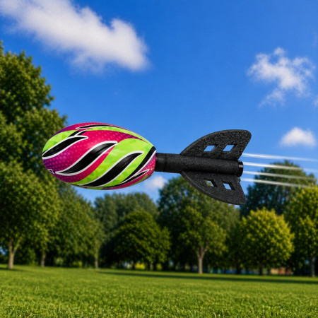 SOFTMISS28 - Jeu de Lancer Missile en Mousse Souple 28 cm à Lancer Couleur Aléatoire – Jouet d’Extérieur pour Plage