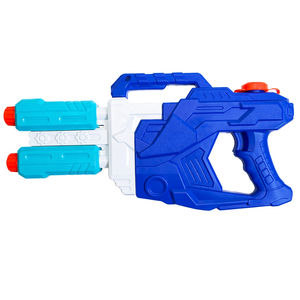 DUOJET50 - Pistolet à Eau XL 50 cm Double Jets Grande Portée Couleur Aléatoire – Jouet d’Eau pour Piscine, Plage et Jardin