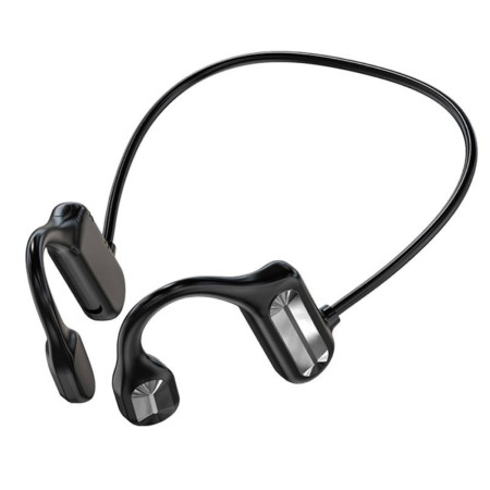 Casque à Conduction Osseuse Bluetooth 5.2 Noir – Écouteurs Oreilles Libres pour Musique et Appels, Design Sport