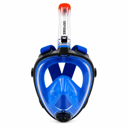 SNORKMASK_SM - Masque de plongée full face adulte S-M anti-buée, vision panoramique, noir ou bleu